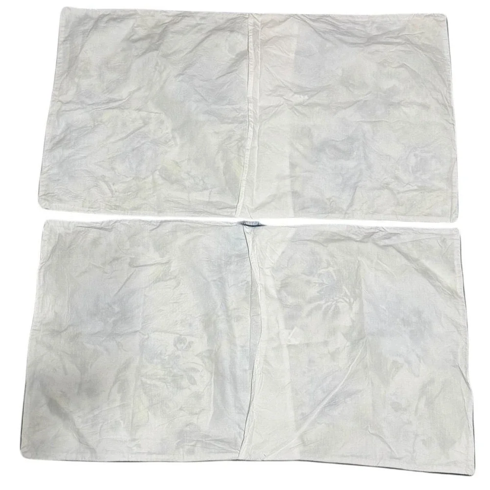 Blue Floral King Pillow Shams Set of‎ 2 Cottagecore Coastal Farmhouse Bedding